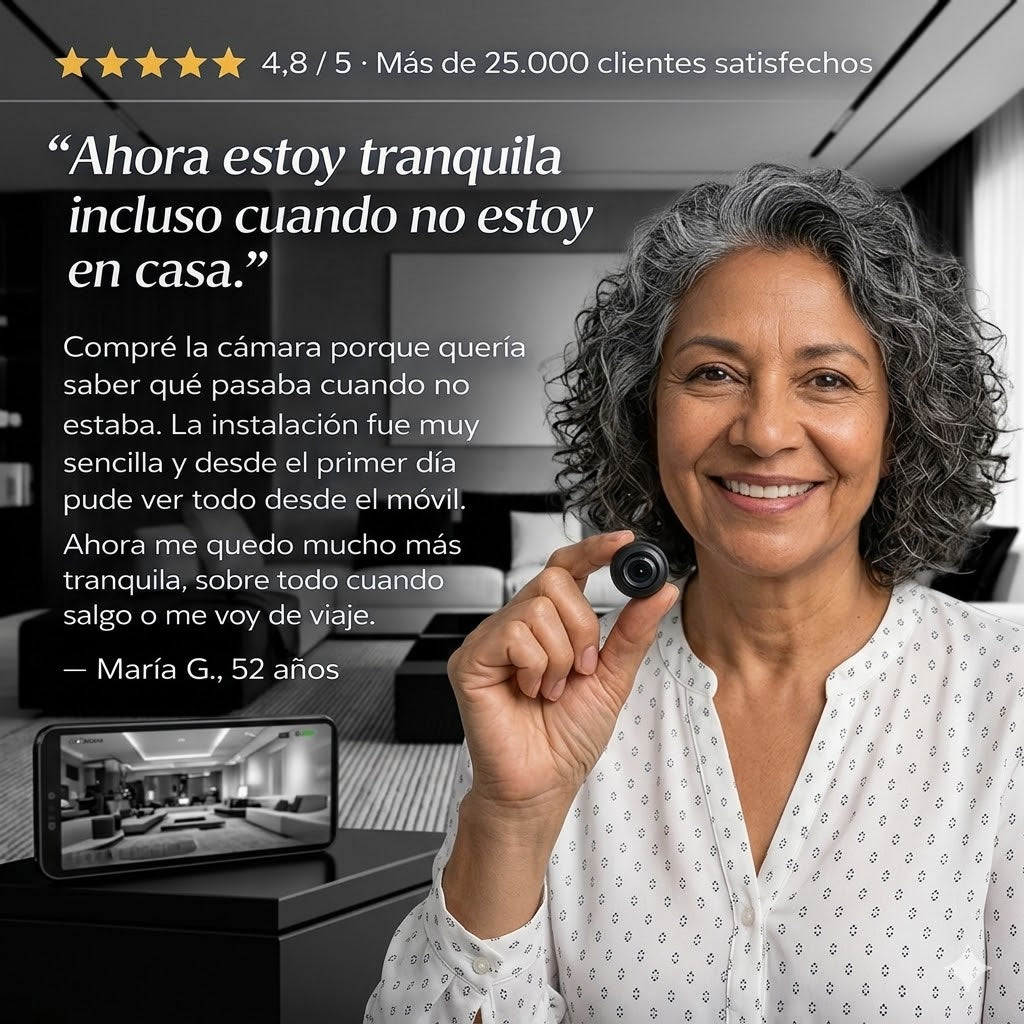 Mini Cámara IP WiFi 1080P – Visión Nocturna y Monitoreo Remoto