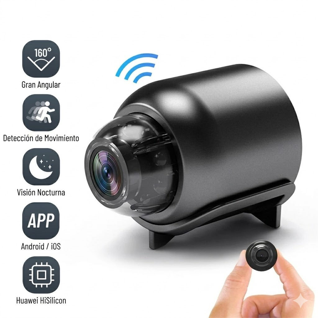 Mini Cámara IP WiFi 1080P – Visión Nocturna y Monitoreo Remoto